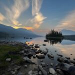 View of Lake Wenatchee outside of Leavenworth Washington