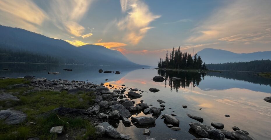 View of Lake Wenatchee outside of Leavenworth Washington