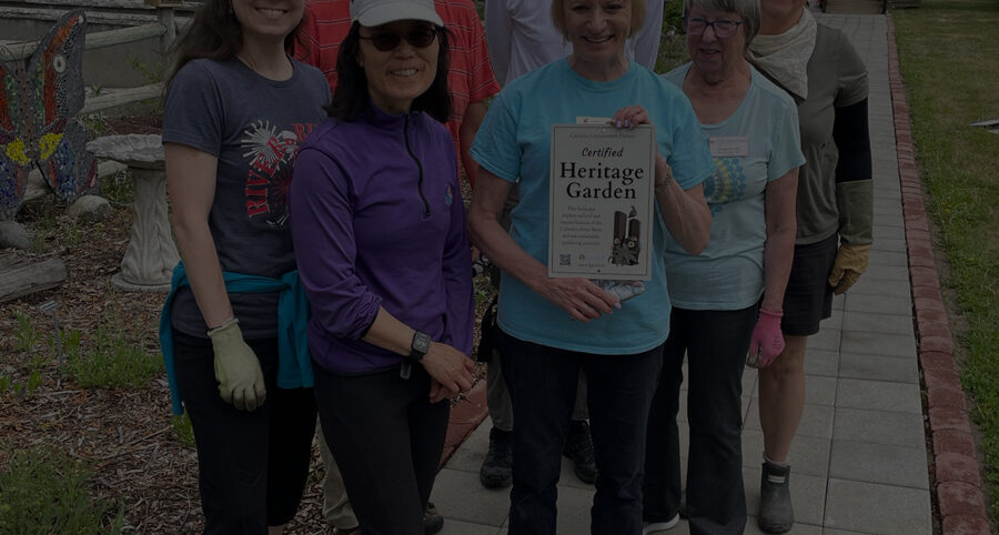 group with a certified heritage garden certificate